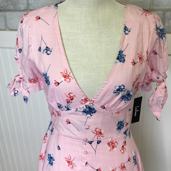 NWT Lulu’s pretty in pink Dress - Picture 3 of 7